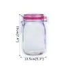 Bolsa con Forma de Masón Almacenamiento de Alimentos Bolsa Reutilizable Sellada Frutos Secos Dulces Galleta Exfoliante Bolsa Masón