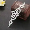 Materiais para Grampos de Cabelo DIY, Peças Florais, Cipós de Flores, Totens com Padrão Ondulado, Peças de Ferro em Formato de Asa, Acessórios para Brincos Embossados