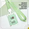 Portatarjetas Deslizante Divertido de Gato Soporte para Insignia de Estudiante Tarjeta de Campus Bolsa para Tarjeta de Comida Transparente Portaid Anti-Pérdida Funda Protectora para Hombres y Mujeres