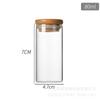 Botella de Tubo de Vidrio Transparente con Corcho y Tapa de Bambú, Tubo de Ensayo, Botella Pequeña para Medicina, Botella de Deriva, Tapa de Aluminio con Borde Enrollado, Botella para Líquido Oral, Gotero