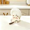 Estante para ollas con forma de animal de caricatura, portautensilios para encimera, organizador de encimera de cocina para ollas, sartenes y tablas de cortar, solución de almacenamiento creativa y linda