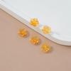 Rosa transparente colorida con agujero, accesorios de flores hechos a mano para bricolaje, perlas de imitación ABS, accesorios de joyería con cuentas
