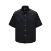 Yidao Vintage 2026 Verão Nova Camisa de Trabalho Casual Solta de Manga Curta com Design Dividido Estilo Americano para Exterior e Gola Reversível