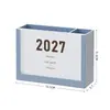 Planejador Calendário 2027 Porta-Caneta Estilo Ins Alto Valor Estético Caderno Personalizável Caixa de Armazenamento Dois em Um