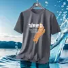 Comércio Exterior Americano Tamanho Grande Camiseta Solta Verão Popular Seda de Gelo Malha Manga Curta Masculina Homem Gordo Corrida Camiseta Estampada Atacado