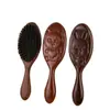 Peine con Cojín de Sándalo para Masaje del Cuero Cabelludo, Peine de Bolsillo con Airbag Corona Esponjosa, Peine de Madera Exquisito de Dibujos Animados para el Hogar, Peine para Peinar el Cabello Rizado