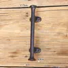 Manija de puerta de hierro fundido artesanal, estilo retro europeo, para patio de jardín grande, tirador manual para decoración del hogar, decoración de pared, manija de puerta