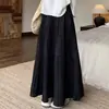 Falda Retro de Principios de Otoño con Cintura Elástica, Holgada y Plisada con Dobladillo Ancho, Diseño que Adelgaza y es Versátil con Buena Caída