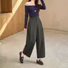 Calça Balloon Nova Versão Atualizada de Outono Algodão Ecológico Cintura Alta Solta Emagrecimento Anti-Rugas Caimento Versátil Casual Calça Feminina