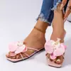Sandalias Florales de Estilo Hada para Mujer de Comercio Exterior, Nuevo Calzado de Verano para Exteriores, Adecuadas para Faldas, Sandalias Transfronterizas de Suela Plana al por Mayor