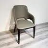 Venta al por mayor de fábrica taburete de madera maciza de lujo ligero para sala de estar, restaurante de ocio nórdico, habitación privada de hotel, silla de comedor de madera maciza de lujo
