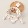 Cachecol para Bebê Outono e Inverno Estilo Coreano Desenho Animado Algodão Puro Cachecol Triângulo para Bebê Cachecol de Inverno à Prova de Vento para Bebês e Meninas