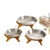 Nuevo Plato de Frutas de Múltiples Niveles para Sala de Estar y Uso Doméstico, Plato de Pastel y Bocadillos de Lujo Ligero, Venta al por Mayor Transfronteriza Base de Bambú Plato de Acero Inoxidable