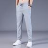 Calça cropped calça reta casual solta masculina verão plus size verão fina seda gelo plus size calça masculina