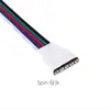 Cable de funda de 4p/5p Línea de conexión RGB de cuatro núcleos RGBW de cinco núcleos Cable de funda de color LED Línea de conexión colorida