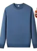 Sudadera de color liso para hombre, top base de manga larga personalizado para otoño e invierno, con forro polar, engrosado, estilo nuevo