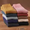 Calcetines de Felpa Ultragruesos para Mujer, Calcetines de Media Caña para Otoño e Invierno, Forro Polar, Engrosados, Cálidos, Color Sólido, Calcetines de Felpa Largos para el Hogar