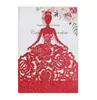 Comercio Exterior Papel con Purpurina Dorada Flor de Rosa Chica Bonita Tarjeta de Felicitación Plateada Tarjeta de Invitación Tarjeta Tarjeta de Invitación Hueca En Stock