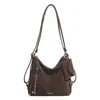 Bolsos Transfronterizos para Mujer 2026 Nuevo Estilo Moda Versátil Bolso de Hombro Único Bolso Cruzado Mochila Retro Chic Bolso Tote Texturizado