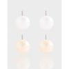816 Estilo Coreano INS Nicho Diseño Lujo Ligero Simple Todo Combinable Aretes de Perla Natural Plata Esterlina S925 Aretes de Plata para Mujer