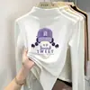 Camiseta base de manga larga para bebé, niña, de forro polar, cuello alto medio, nueva para otoño e invierno 2026