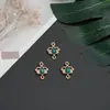 Conjunto de Pingentes Zircônia Microincrustada Mais Vendido Transfronteiriço, Acessórios de Joias Feitas à Mão DIY Galvanizados, Materiais para Pulseiras, Brincos e Grampos de Cabelo