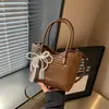 Novidades Primavera/Verão Bolsas de Palha de Nicho com Toque de Luxo Bolsa Saco Bolsa Dumpling Simples Fashionável Bolsa de Ombro com Toque de Luxo Bolsa Feminina