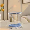 Aquário Grande Moderno para Uso Doméstico, Aquário de Mesa com Tanque de Água-Viva Luminoso, Ornamento Decorativo Criativo de Luz Noturna