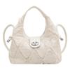 Bolso bandolera rombo de axila estilo coreano otoño nuevo portátil casual bolso de mensajero moda lona denim bolso cubo para mujer