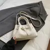 Bolsa de Ombro Versátil para Mulheres, Moda de Comércio Exterior Transfronteiriço, Bolsa de Mão de Padrão Trançado de Alta Qualidade, Bolsa Saco Simples, Bolsa Transversal