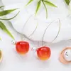 Brincos de Frutas Cereja Tridimensionais de Alta Qualidade da Coreia do Sul Doce Moda Design Gancho de Orelha Explosivo Personalizado Brincos de Luxo Leve