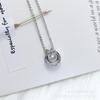 Cadena de clavícula de estilo coreano con diamantes de amor para mujer, estilo "Librito Rojo" de Internet, en plata de ley 925, ligera y sencilla, ideal como regalo para mujer.