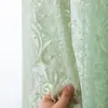 Cortina de Gasa con Encaje de Velcro Translucida Sensación Brumosa Estilo Princesa Francesa Ventana Saliente Dormitorio Cortina de Puerta sin Perforación Juego Completo Fábrica