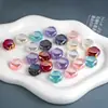 Ojo de Gato Dingyi Flor de Cinco Pétalos Mai Mai Luna Fría Cuentas Recubiertas de Metal Resina Cuentas Sueltas con Agujero Pasante Accesorios para Cadena de Teléfono DIY