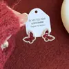 Exquisitos Pendientes de Mariposa de Cristal para Mujer Rojos Retro Pendientes de Gama Alta Nuevos Pequeños de Nicho Únicos Joyería para Orejas de Lujo Ligero