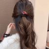 Xiangfei Lover Lujo Ligero Estilo Coreano Frijol Rojo Intestino Delgado Anillo para el Cabello Bola para el Cabello Cola de Caballo Cuerda para el Cabello 2025 Nuevo Anillo para el Cabello de Moda