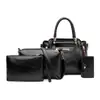 Bolsa Feminina 2023 Novo Conjunto de Quatro Peças Estilo Europeu e Americano, Bolsa de Ombro de Grande Capacidade, Bolsa Transversal, Bolsa de Mão, Essencial para o Dia a Dia