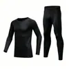 Ropa Térmica Infantil Transfronteriza, Mallas Forradas de Polar, Conjunto de Fitness, Ropa de Entrenamiento, Ropa Interior de Manga Larga de Secado Rápido para Deportes de Baloncesto y Fútbol