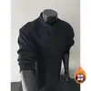 Camiseta Henley de Manga Larga Cálida de Invierno Top Holgado para Hombre Estilo Terciopelo Plus D64417-TP24 Estilo Delgado C64110