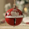 Pingente de sino de natal vintage boneco de neve de ferro velho pingente de sino decoração de árvore de natal pingente enfeite de natal