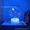 Lámpara de noche 3D con luz nocturna USB, nueva pintura, suministro transfronterizo multiplataforma, lámpara de escritorio con atmósfera creativa, regalos navideños