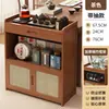 Armario para té, armario de almacenamiento para juego de té, armario de té para oficina, estante, pequeño estante de exhibición antiguo, armario de té, mueble lateral para mesa de té