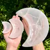 Enfeites de Cristal Natural Gesso Transparente Marroquino Enfeites de Tigela Redonda Pulseira de Selenita Desmagnetização e Purificação
