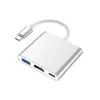 Estação de Docking 3 em 1 Tengwang Tipo-C para HDMI + USB + Conversor de Fonte de Alimentação Pd Estação de Docking 4K com Múltiplas Interfaces