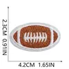 Parches de rugby bordados por transferencia de calor, incluyendo parches con forma de silbato, para decoración de ropa, insignias de rugby y emblemas bordados