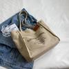 Bolsa de Lona Bolsa Tote de Gran Capacidad Bolso de Mano de Moda para Mujer Bolsa de Lona Bolsa de Lona para Estudiantes de Arte de Clase