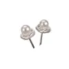 Novos Brincos de Pérola com Renda Pequenos Luxo Leve Senso de Design de Nicho Sensação de Alto Padrão Brincos de Pérola Brincos de Temperamento