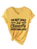 No estoy enojado, solo productos en oferta Camiseta Versátil Casual con Letras para Mujer Cuello en V Amazon Comercio Transfronterizo Comercio Exterior Manga Corta