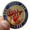 Prensador de tarjetas de regalo Texas Hold'em con chip metálico y protector de tarjetas chapado en oro de 100 g opcional