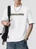 2026 Nueva Camiseta Casual Americana de Verano para Hombre Cuello Redondo Letra Manga Corta Moderna Versátil Camiseta de Media Manga Ropa para Hombre